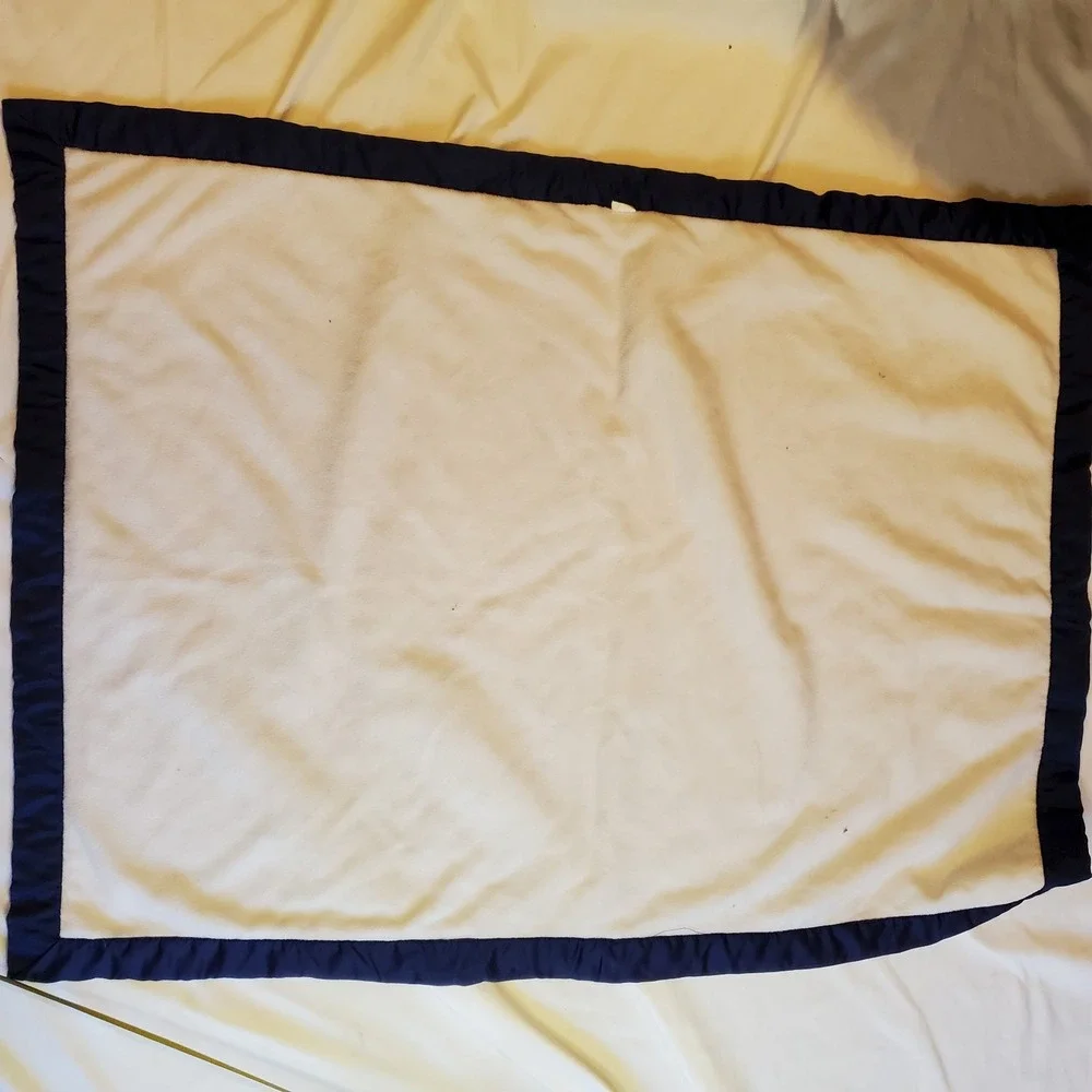 Just Born Baby Blanket I Love You To The Moon Elephant Navy Blue Minky Dot Stars